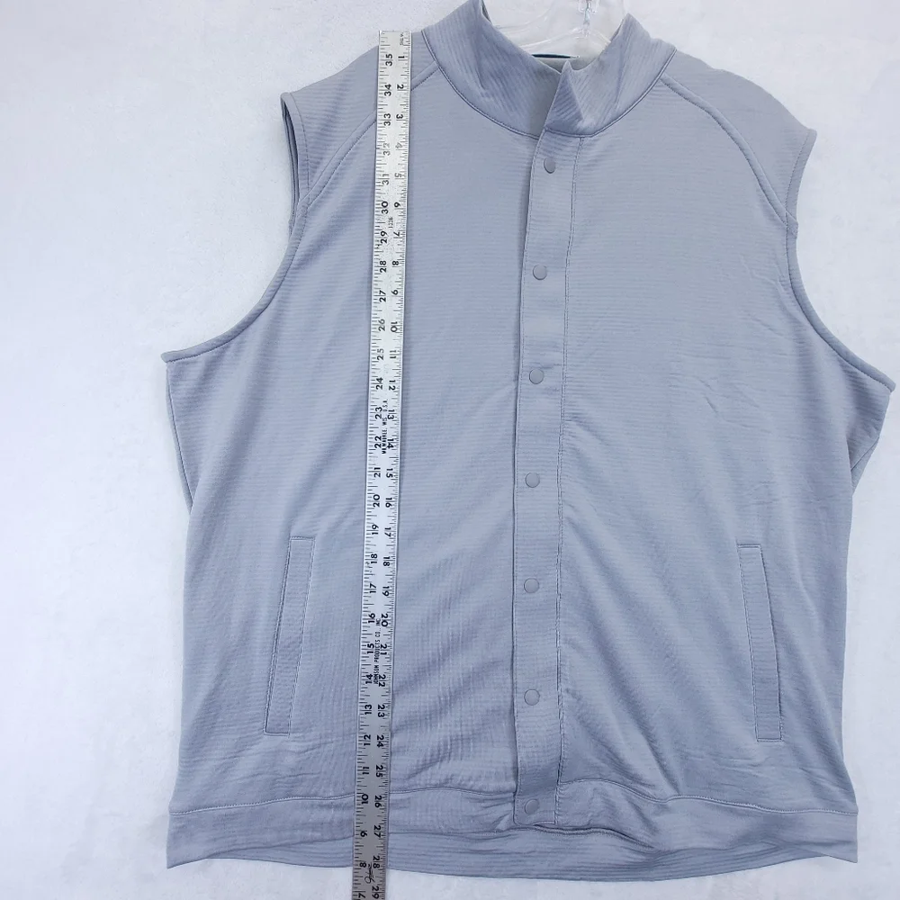 Peter Millar Beaumont Performance Vest Mens XL Zipper Snap Button Golf Outdoor